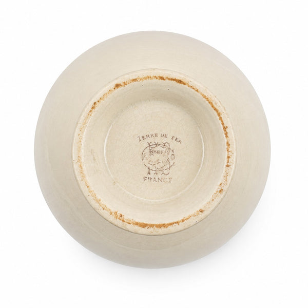 Bol ancien coloris crème en faïence Terre de Fer HB & Cie Choisy-le-Roi