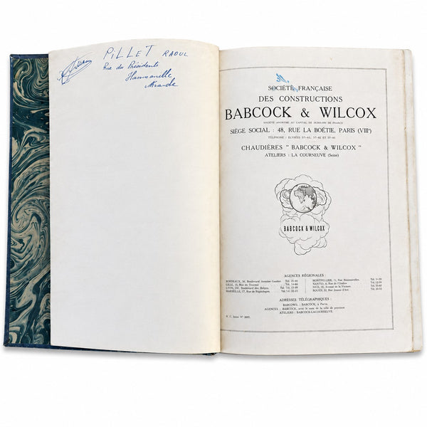 Livre technique ancien « La Vapeur » – Babcock & Wilcox – Édition de 1929