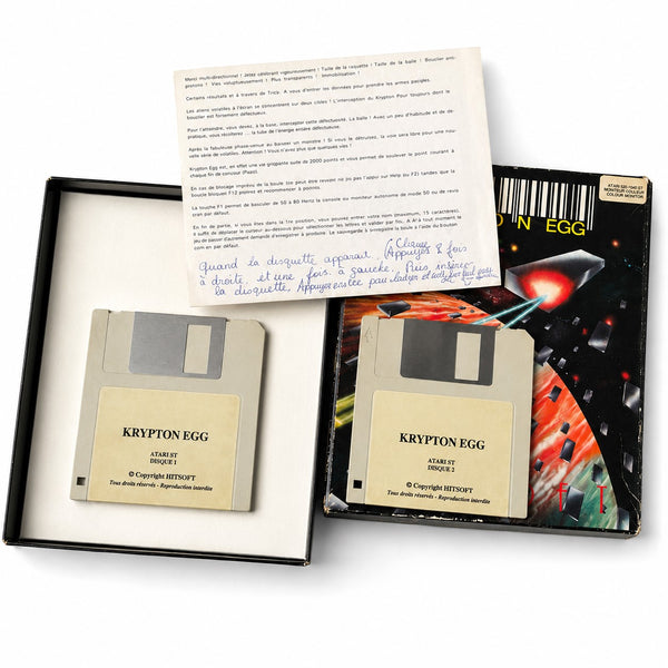 Krypton Egg – Jeu vidéo Atari ST HITSOFT de 1989 sur disquettes 3,5" - non testé