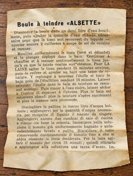 Présentoir de magasin ancien ALSETTE « Boules à teindre » – 40 casiers