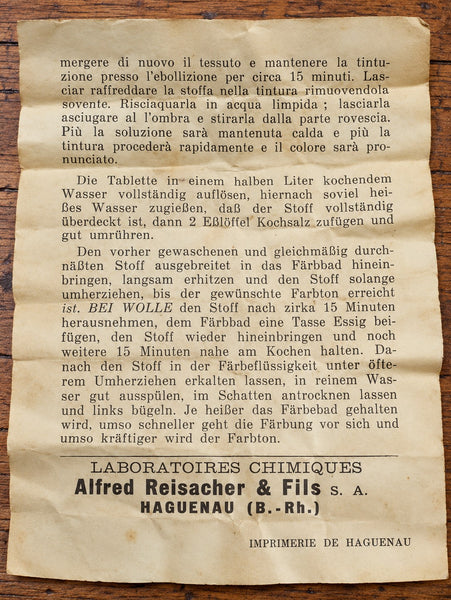 Présentoir de magasin ancien ALSETTE « Boules à teindre » – 40 casiers