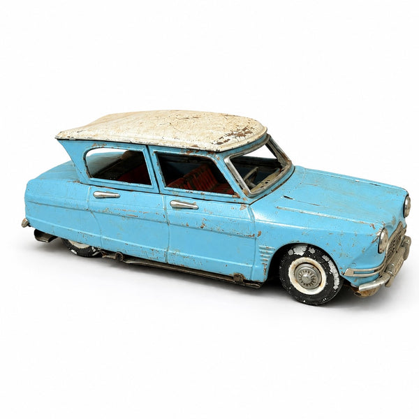 Joustra Citroën Ami 6 Berline en tôle bleue – Jouet à friction – vers 1962 – À restaurer