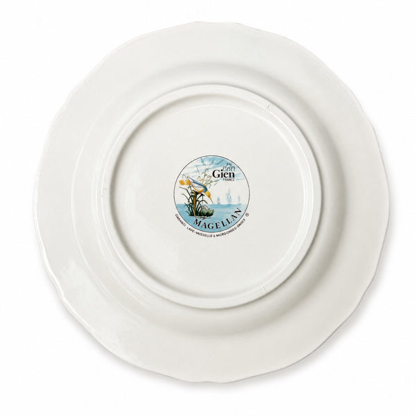 Assiette plate Gien Magellan en faïence – Décor polychrome au martin-pêcheur - no Caraïbes