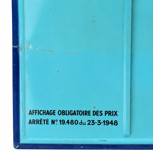 Plaque MARTINI vintage d’affichage des prix en tôle lithographiée – Jockey d’après Léon