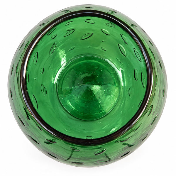 Vase vintage en vetro verde bullicante d’Empoli, Italie, années 1950-1960