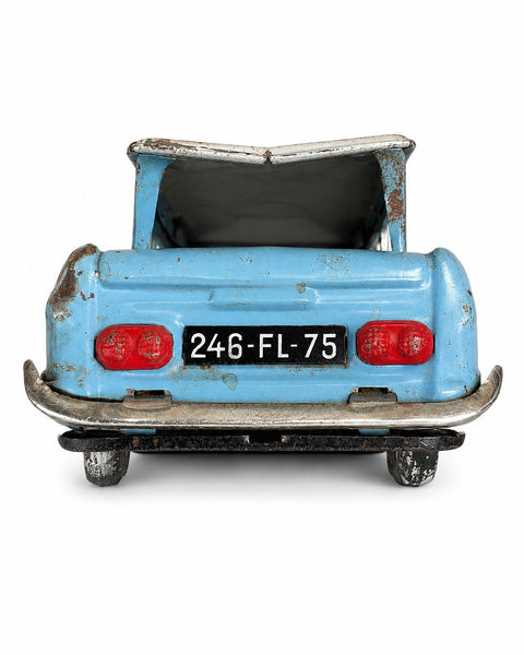 Joustra Citroën Ami 6 Berline en tôle bleue – Jouet à friction – vers 1962 – À restaurer