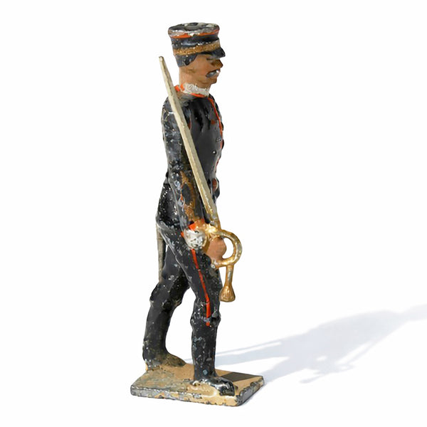 Soldat de plomb ancien CBG Mignot – Officier français artilleur à pied – vers 1908-1920