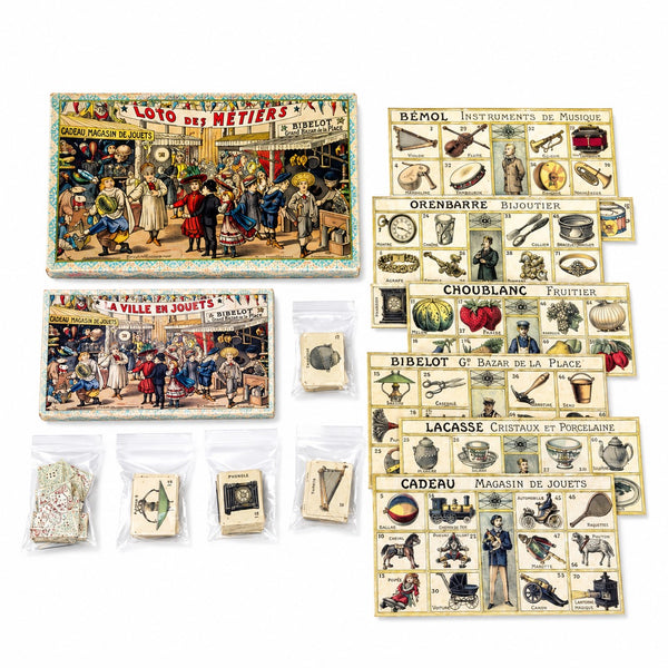 Loto des Métiers – Réédition vintage de 1996 – Jeu illustré Belle Époque