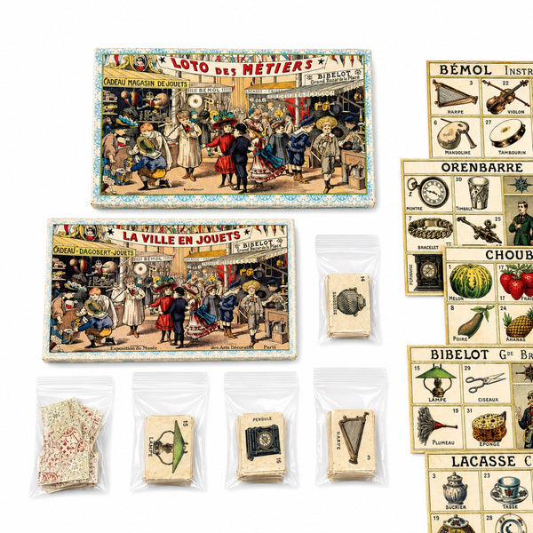 Loto des Métiers – Réédition vintage de 1996 – Jeu illustré Belle Époque