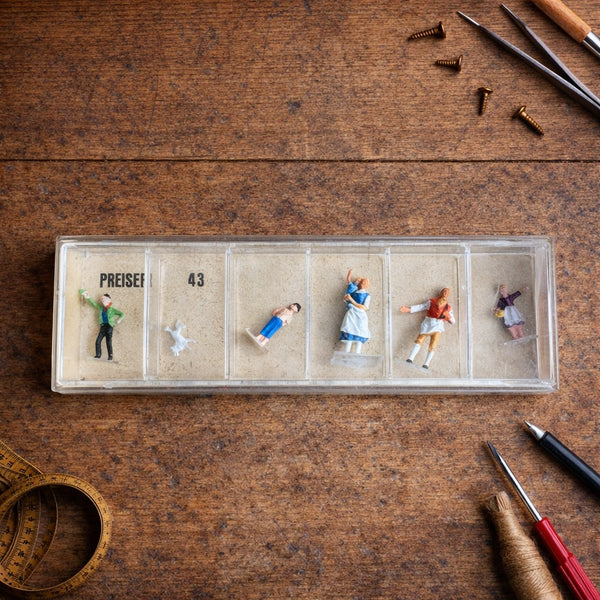 Figurines miniatures Preiser réf. 43 – Modélisme ferroviaire vintage HO (Made in Germany)