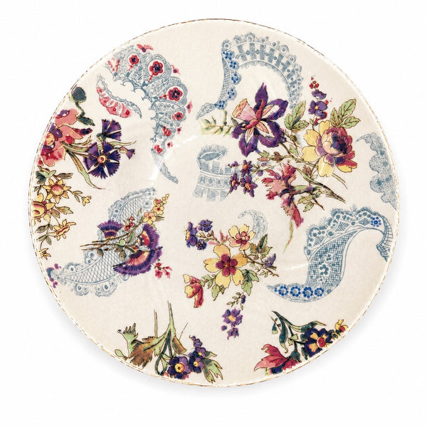 Ancienne tasse à thé et sa soucoupe en faïence U & C Sarreguemines – Modèle Lavallière
