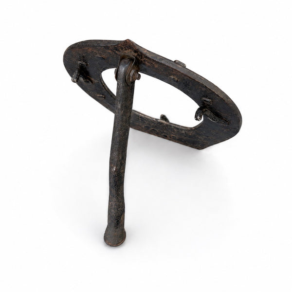 Cadre porte-photo ancien en bronze peint – esprit art des tranchées / militaria