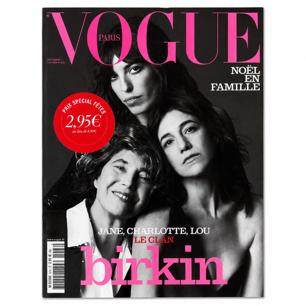 Magazine / Revue de mode Vogue Paris n° 993 – Décembre 2018 / Janvier 2019 – Jane Birkin, Charlotte Gainsbourg & Lou Doillon