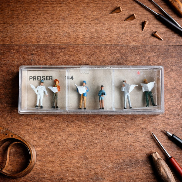 Figurines miniatures Preiser réf. 104 – Modélisme ferroviaire vintage HO (Made in Germany)