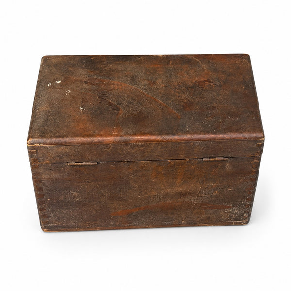 Boîte ancienne de rangement pour plaques photographiques stéréoscopiques en verre