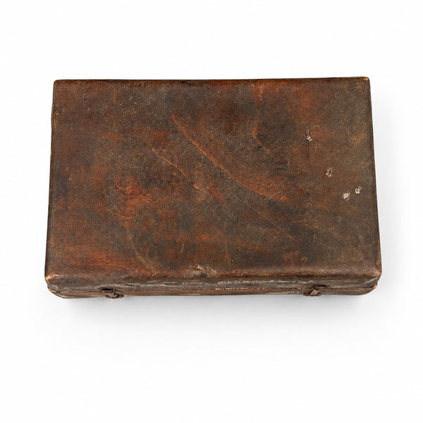 Boîte ancienne de rangement pour plaques photographiques stéréoscopiques en verre