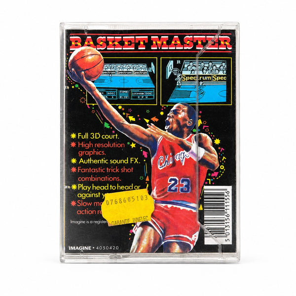 Basket Master – Jeu cassette Sinclair ZX Spectrum 48K/128K – Imagine Software – Complet avec ticket Conforama (1988)