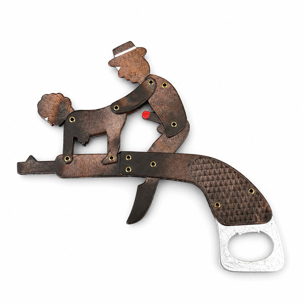 Décapsuleur / Ouvre-bouteille mécanique érotique vintage en bakélite articulée