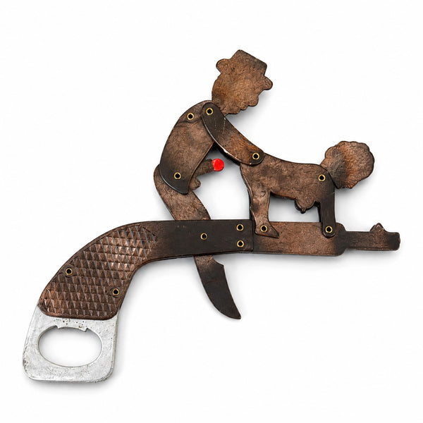 Décapsuleur / Ouvre-bouteille mécanique érotique vintage en bakélite articulée