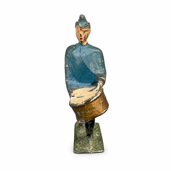 Figurine ancienne soldat musicien tambour GM Georges Munckle en plomb creux