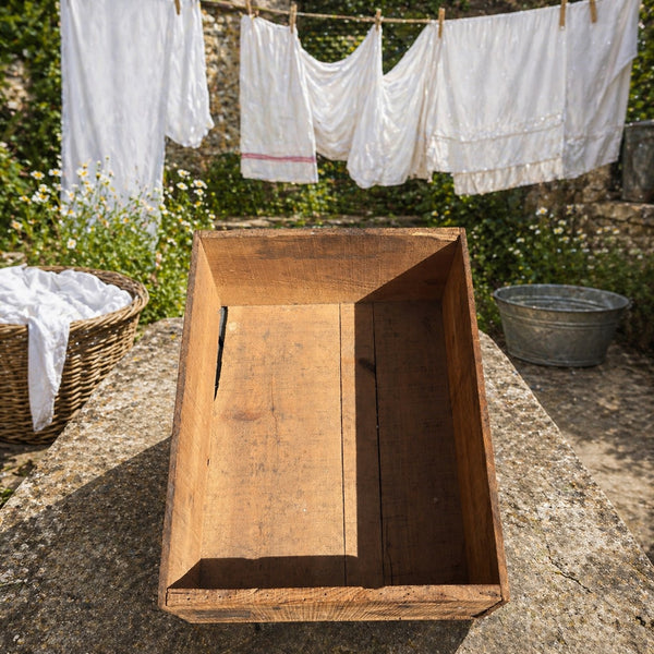 Caisse d'épicerie ancienne publicitaire lessive Persil – bois patiné