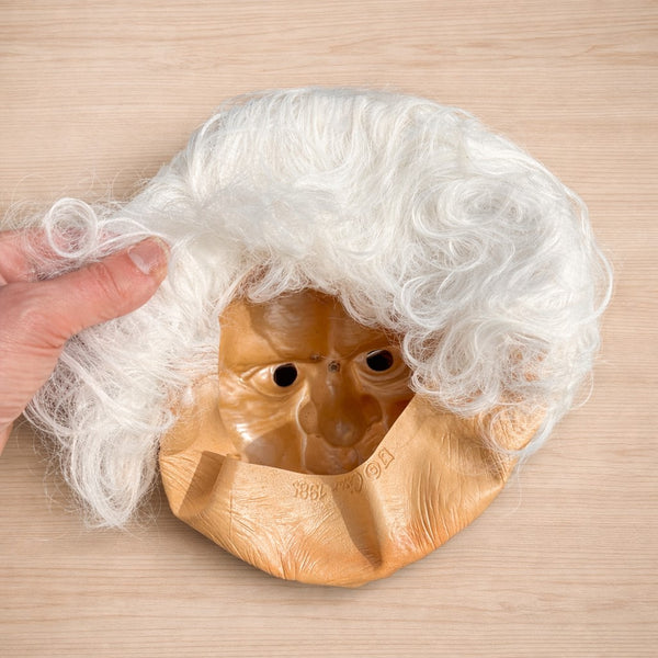 Masque César vieille dame vintage – Perruque blanche & lunettes