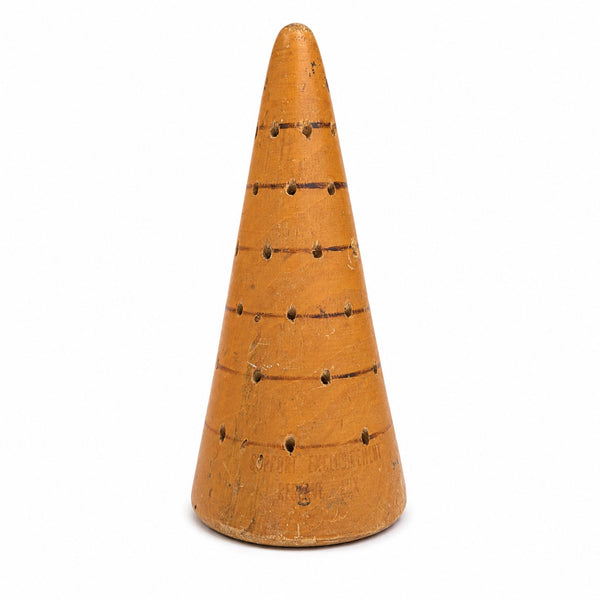 Présentoir à sucettes publicitaire ancien en bois Becco – H. 22 cm