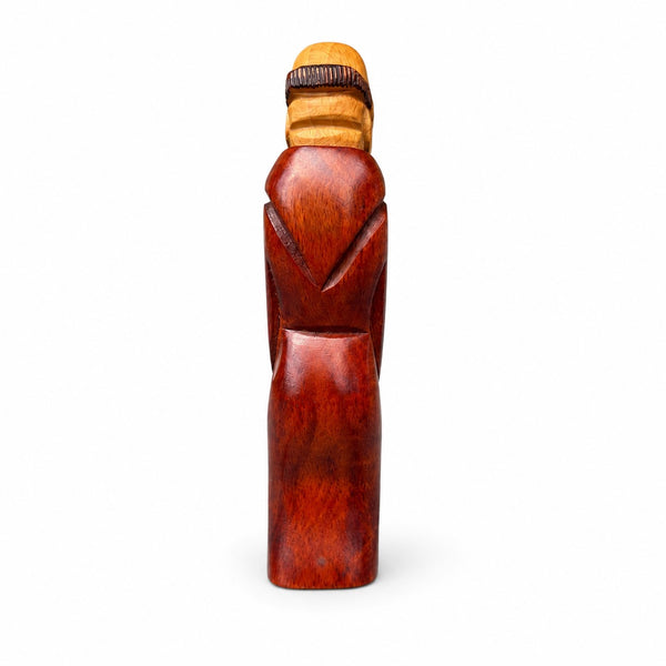 Tire-bouchon ancien figuratif « Pisseux » en bois sculpté – Moine – Georges Feret – Années 1950