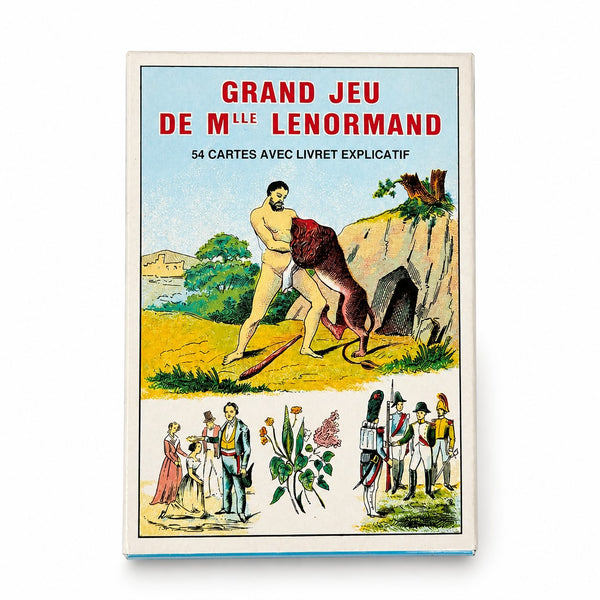Grand jeu de cartomancie de Mlle Lenormand – 54 cartes avec livret explicatif – Grimaud