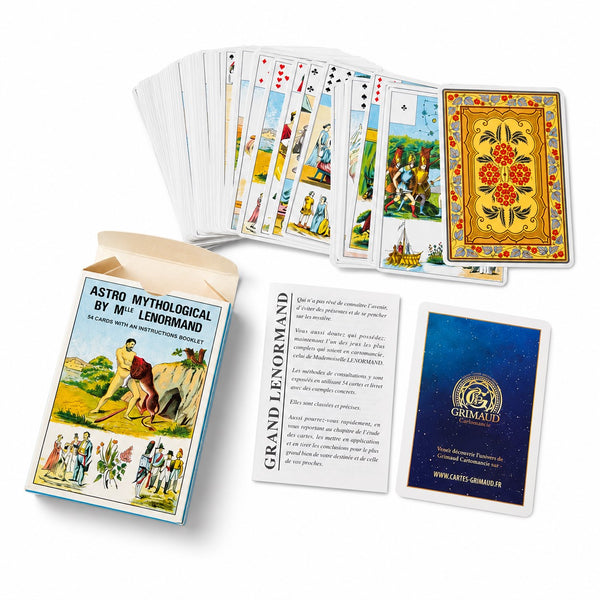 Grand jeu de cartomancie de Mlle Lenormand – 54 cartes avec livret explicatif – Grimaud