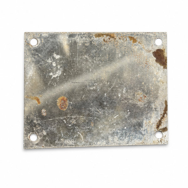 Plaque ancienne en aluminium SNCF « NE LAISSEZ PAS LES ENFANTS JOUER AVEC LA SERRURE »