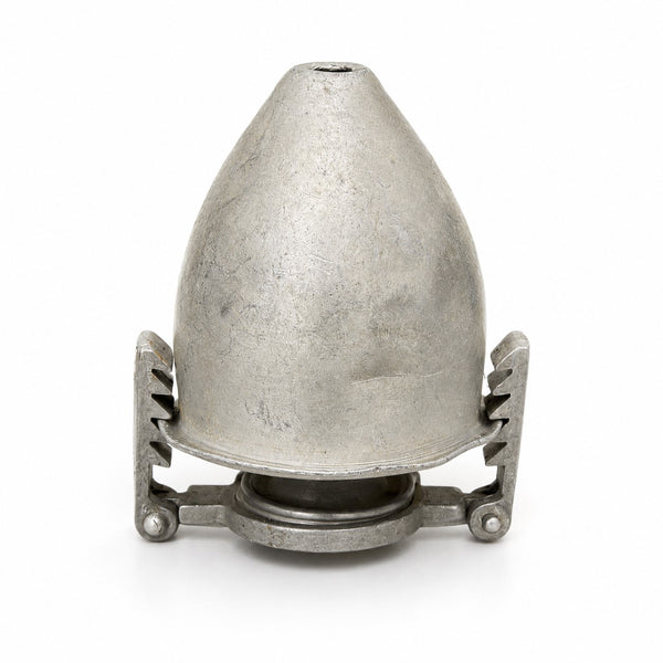 Ancien moule à jambonneau de charcutier en aluminium avec presse à ressort
