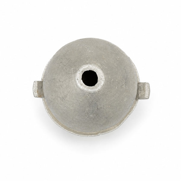 Ancien moule à jambonneau de charcutier en aluminium avec presse à ressort