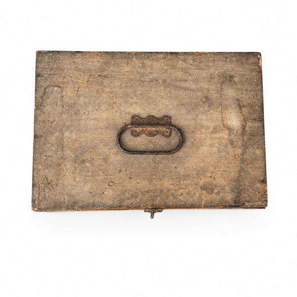 Coffret ancien en bois « Bazar Militaire – E. Letaley » à Versailles – 28 cm x 19 cm x 14 cm