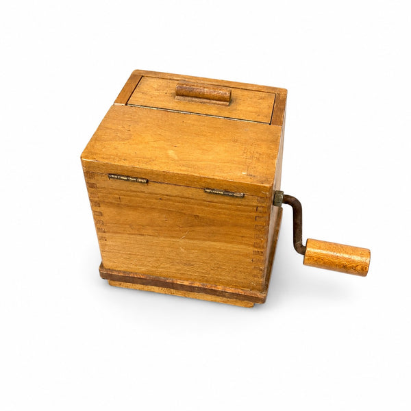 Râpe à fromage ancienne La Rapida en bois à manivelle – Râpe rotative à chapelure