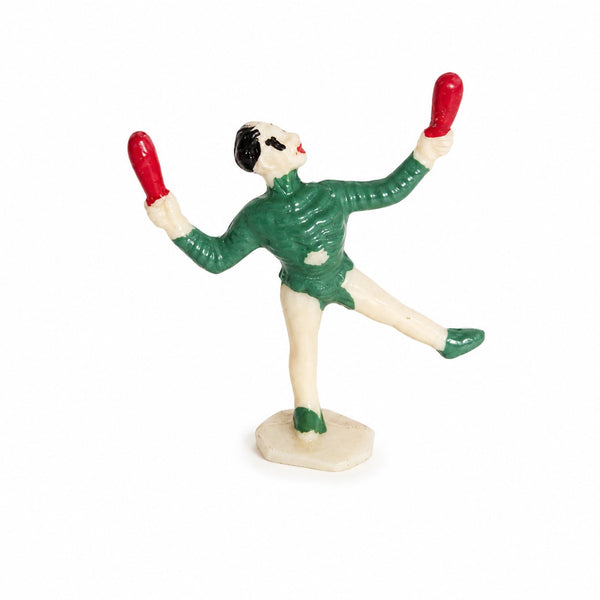 Ancienne figurine publicitaire Café Nadi en plastique peint – Jongleur du cirque