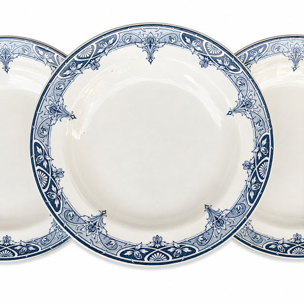 Lot de 3 assiettes creuses en faïence Saint-Amand & Hamage modèle Atlantic