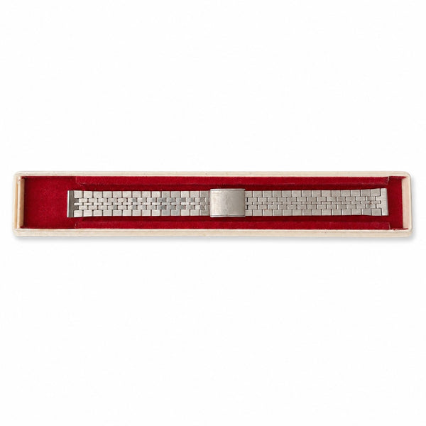 Bracelet de montre extensible vintage ROWI Fixo-Flex en acier inoxydable – Jamais utilisé – Avec boîte d'origine