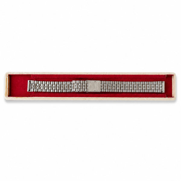 Bracelet de montre extensible vintage ROWI Fixo-Flex en acier inoxydable – Jamais utilisé – Avec boîte d'origine