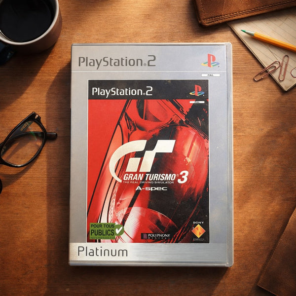 Jeu vidéo PS2 – Gran Turismo 3: A-Spec – PlayStation 2 – PAL – Platinum – Sans notice