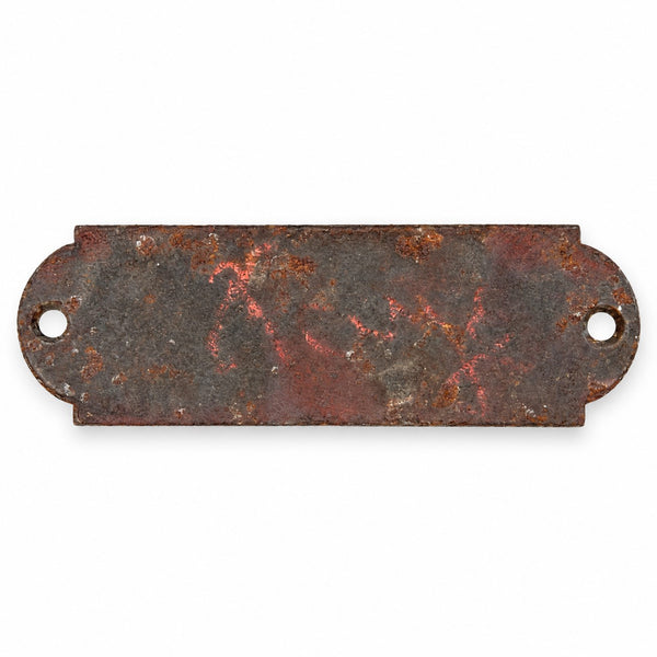 Petite plaque émaillée ancienne de banc d’église « Mme Vve MOURICE » — 6 cm × 1,9 cm