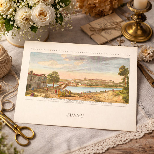 Menu de Paquebot “Île de France” – 1952 – Compagnie Générale Transatlantique