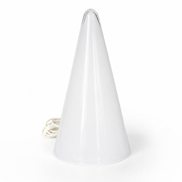 Lampe Iceberg Teepee vintage SCE pour Habitat en verre opalin blanc – Années 1980-1990