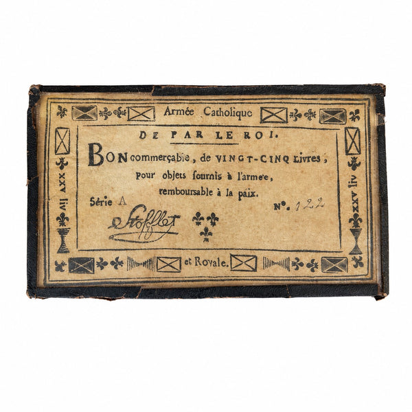 Assignat royaliste de 25 livres – Armée Catholique et Royale – Guerre de Vendée (1793-1796)