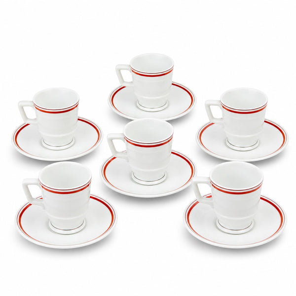Lot de 6 tasses brûlot vintage – Service bistrot – Porcelaine d’Auteuil par Lobjoy