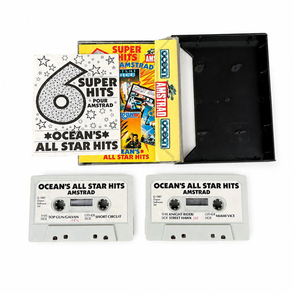 Ocean's All Star Hits – Jeu vidéo vintage pour Amstrad CPC 464 sur cassette (1987)