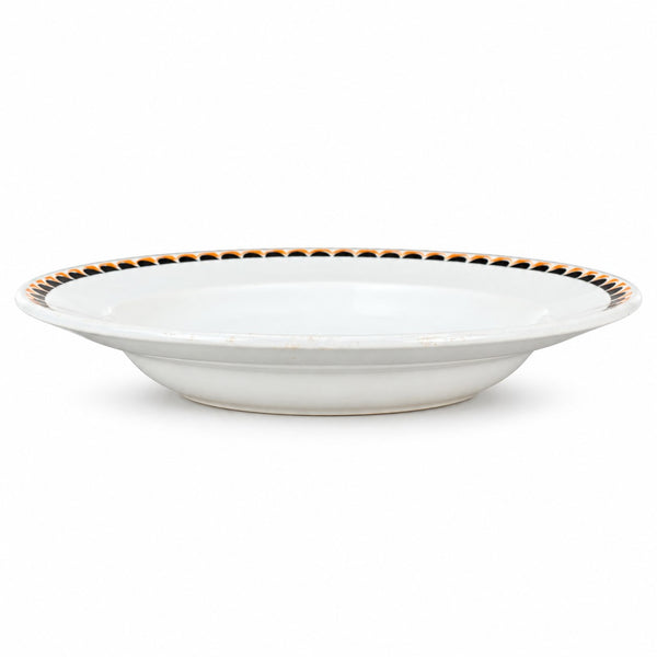 Lot de 3 assiettes creuses en faïence de Sarreguemines « Nomeny » – décor Art déco
