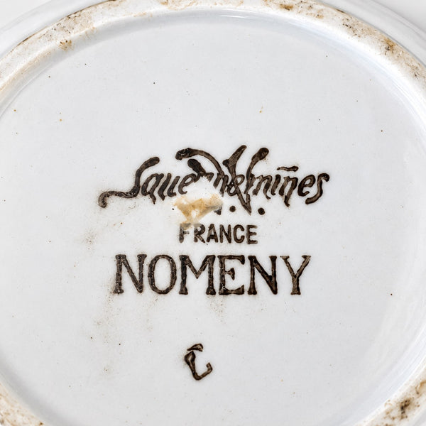 Lot de 3 assiettes creuses en faïence de Sarreguemines « Nomeny » – décor Art déco