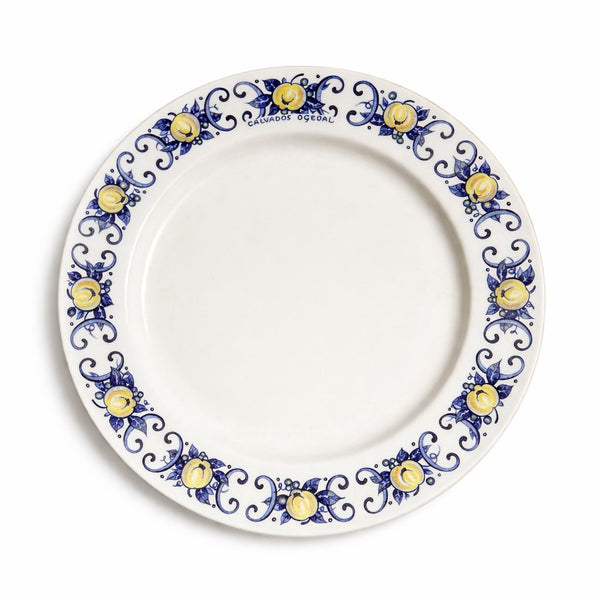 Lot de 6 assiettes plates vintage publicitaires “Cadiz – Calvados Ogeval” – Villeroy & Boch