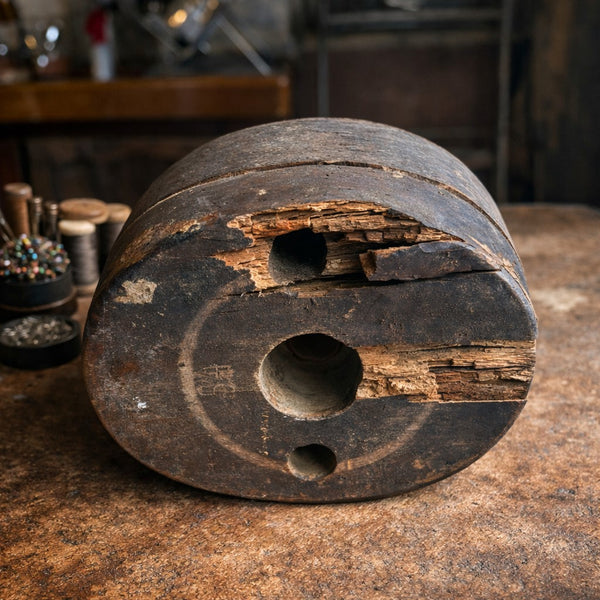 Forme à chapeau de modiste / chapelier – Ancienne forme en bois